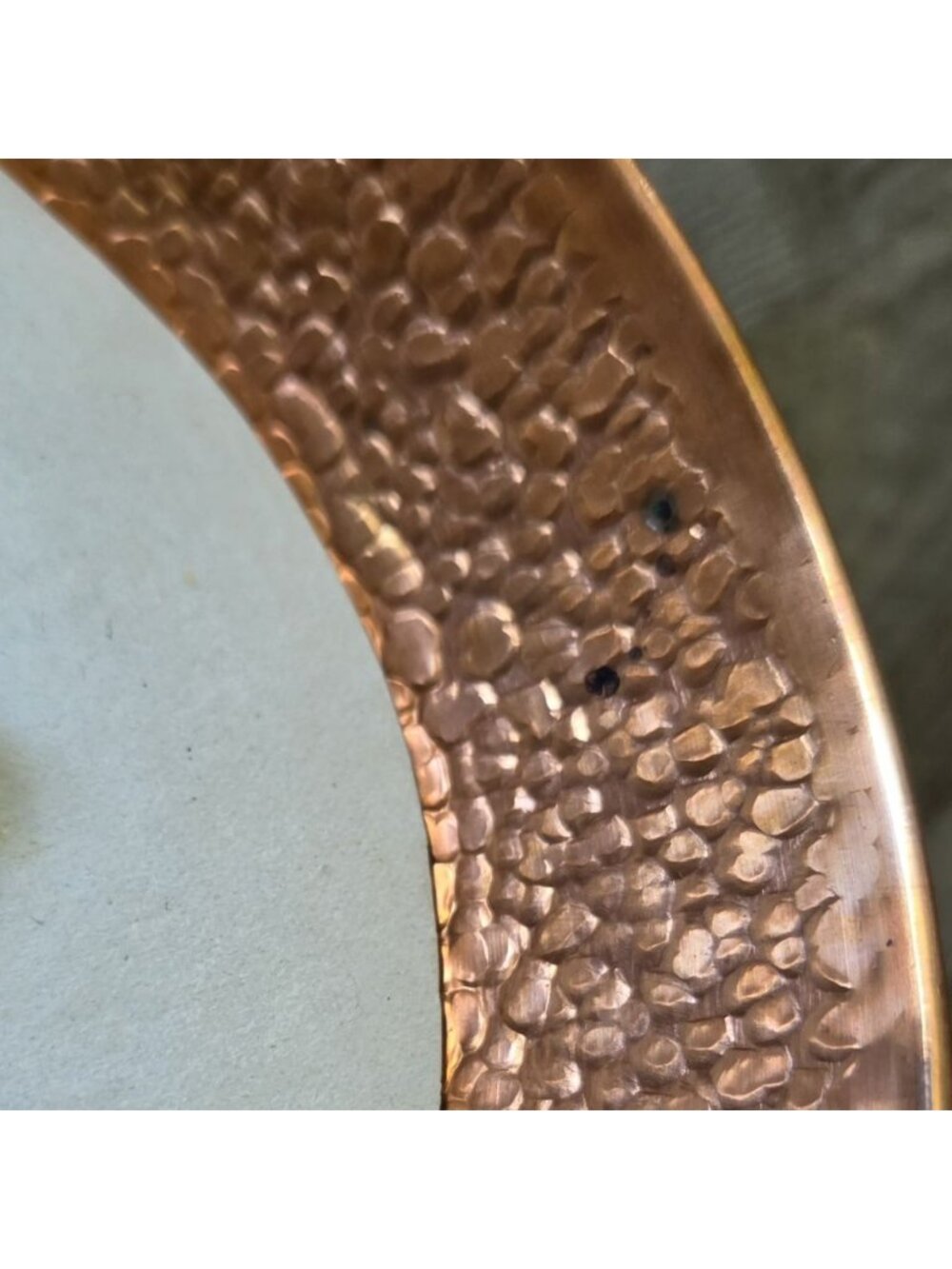 Vintage Copper Frying Pan Wall Clock Hammered Skillet Quartz Kitchen Decor Retro - Picture 6 of 16